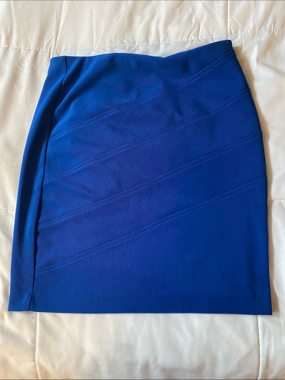 AB Studio Cobalt Blue Stretch Pencil Skirt